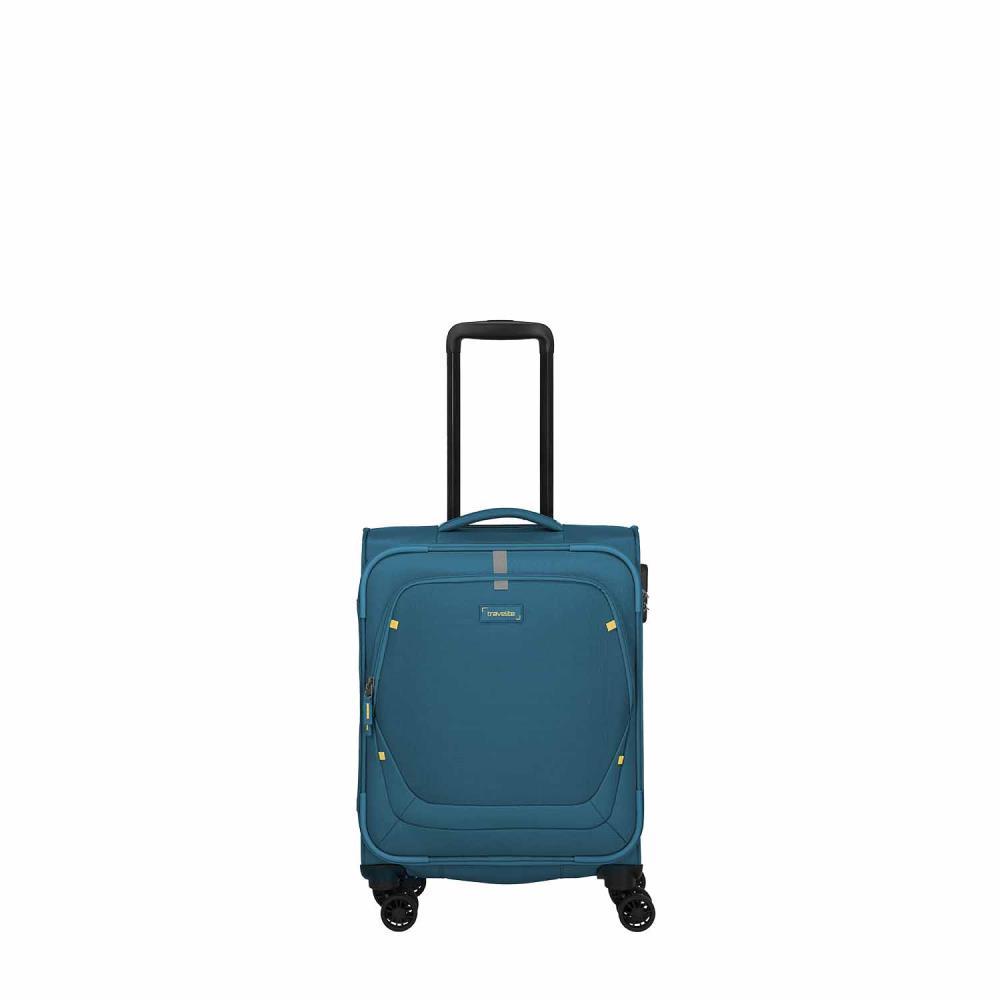 Travelite Umbria Petrol 4 Doppelrollen Trolley S 55 cm