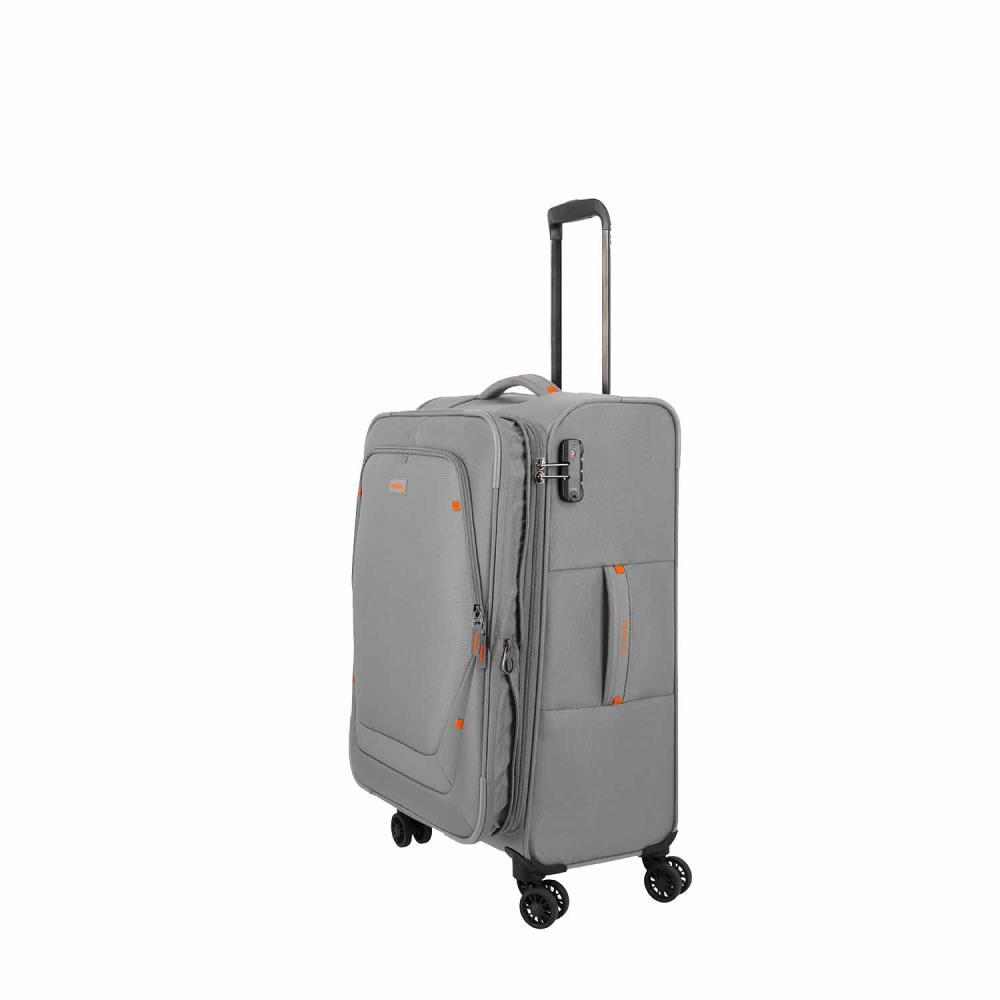 Travelite Umbria Smoky Grey 4 Doppelrollen Trolley M 67 cm
