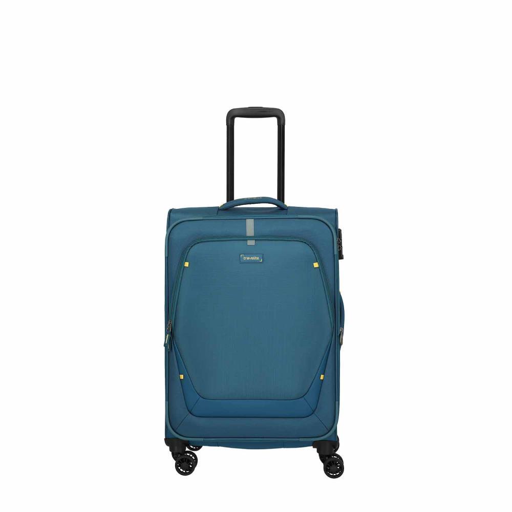 Travelite Umbria Petrol 4 Doppelrollen Trolley M 67 cm