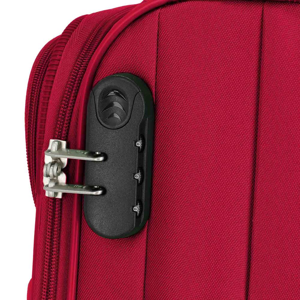 Travelite Skyline Orlando Rot 4-Doppelrollen Trolley S 54 cm