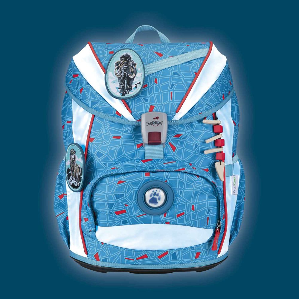 DerDieDas ErgoFlex Light Superflash Exklusiv Blue Ice Schulrucksack Set 5tlg.
