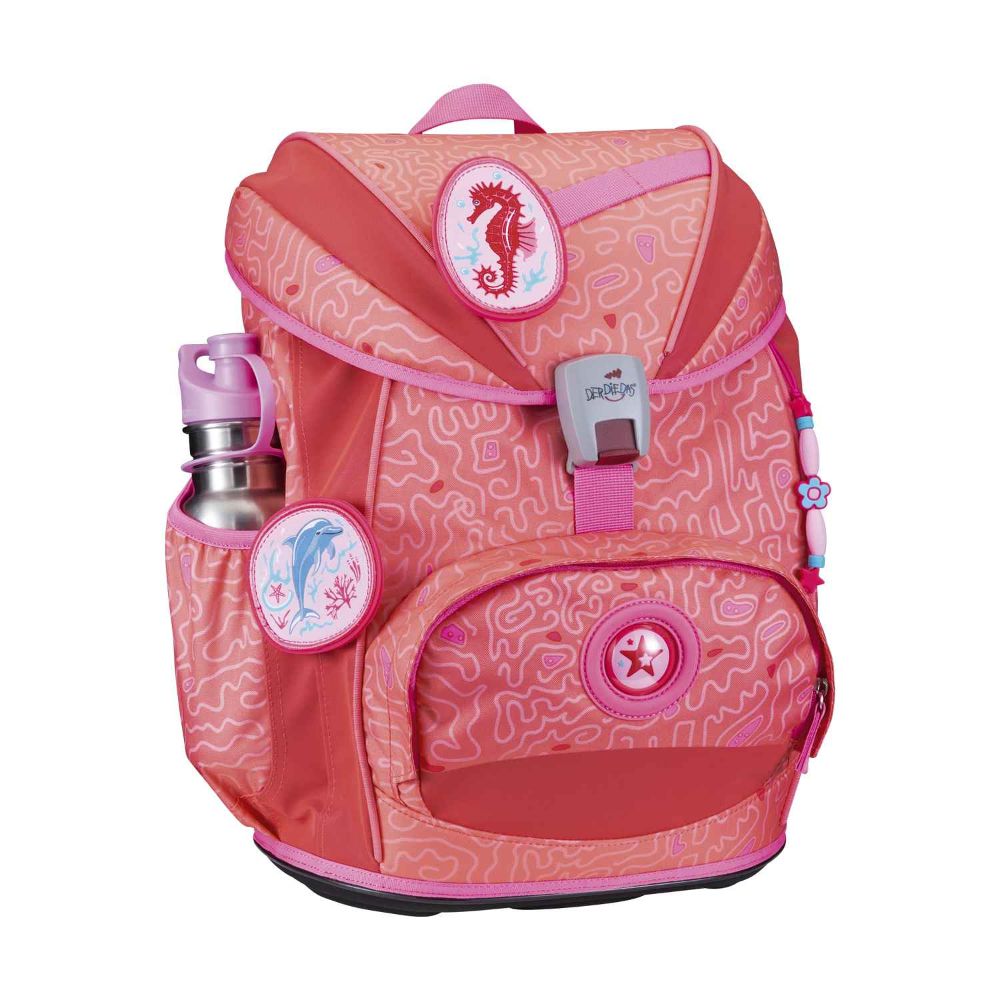 DerDieDas ErgoFlex Light Superflash Exklusiv Coral Reef Schulrucksack Set 5tlg.