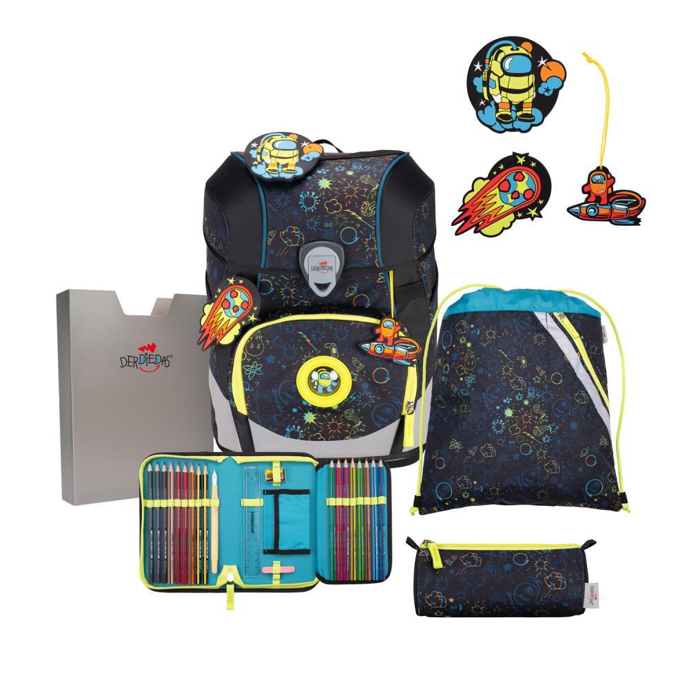 DerDieDas ErgoFlex Tiny LED Crazy Limited Edition Schulranzen Set 5tlg.