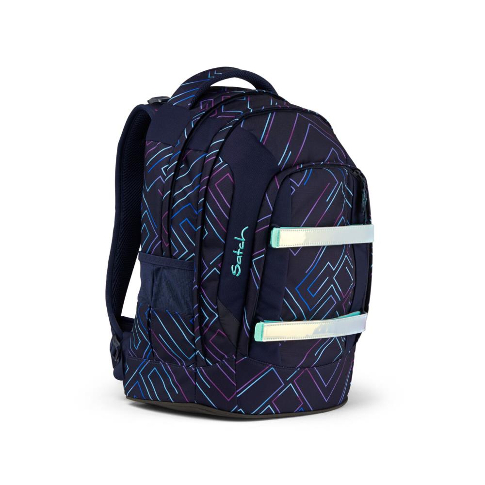 Satch Pack Purple Laser Schulrucksack Set 2tlg.