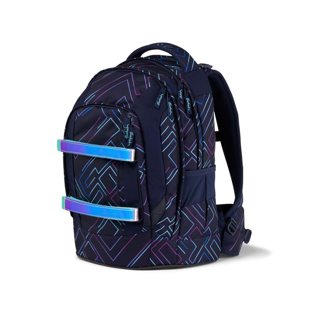 Satch Pack Purple Laser Schulrucksack Set 2tlg.
