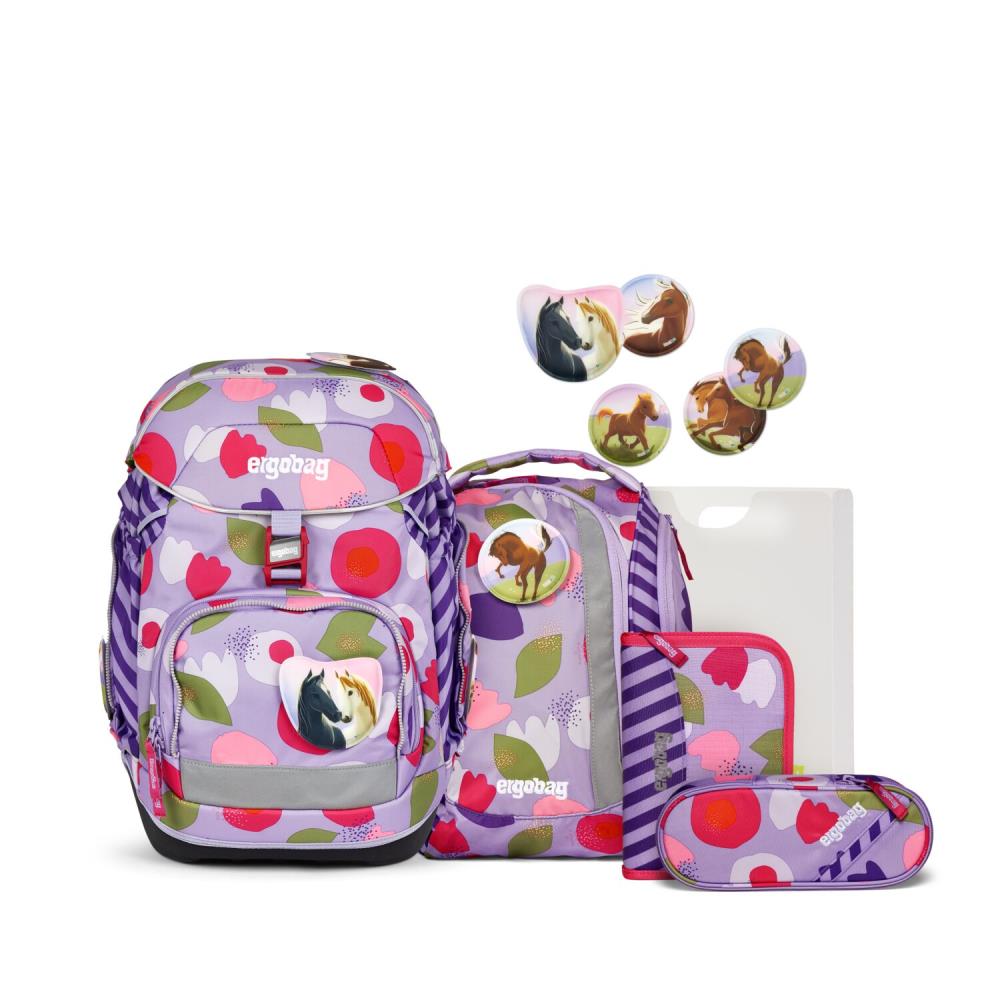 Ergobag Pack BlütenzauBär Schulrucksack Set 6tlg.