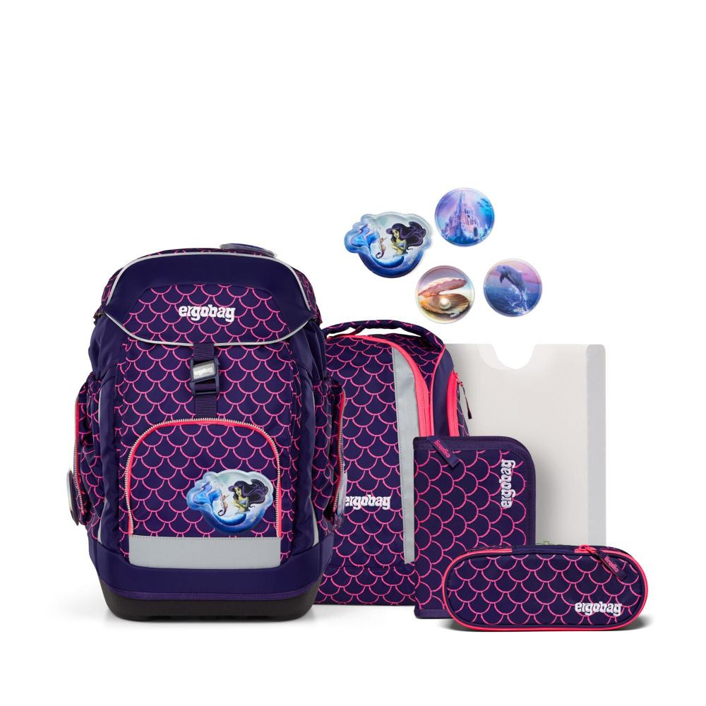 Ergobag Maxi PerlentauchBär Color Flash Edition Schulrucksack Set 6tlg.