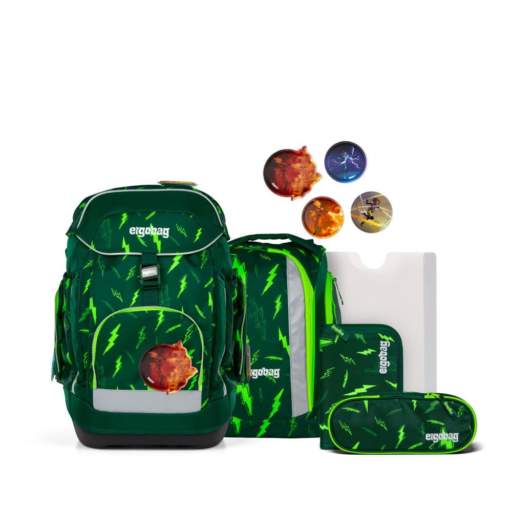 Ergobag Maxi Bärtastisch Color Flash Edition Schulrucksack Set 6tlg.