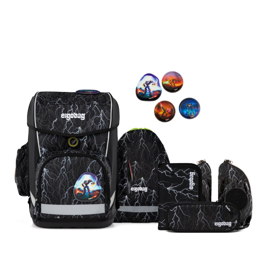 Ergobag Cubo Light Super ReflektBär Reflex Glow Edition Schulranzen Set 6tlg.