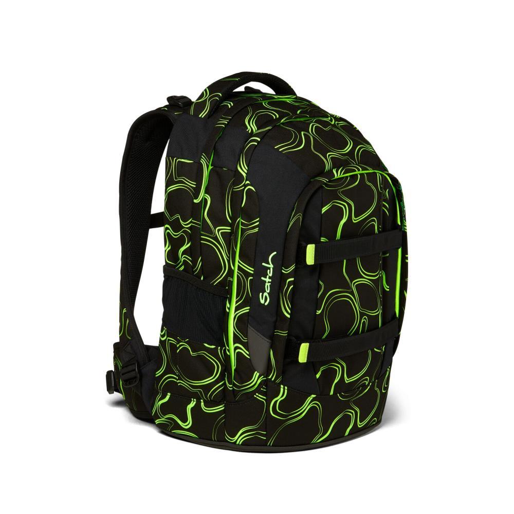 Satch Pack Green Supreme Schulrucksack Set 2tlg.