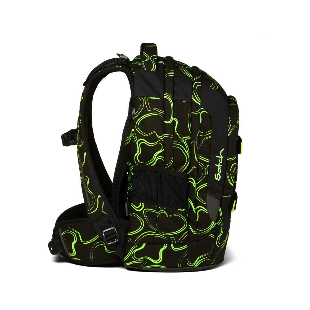 Satch Pack Green Supreme Schulrucksack Set 2tlg.
