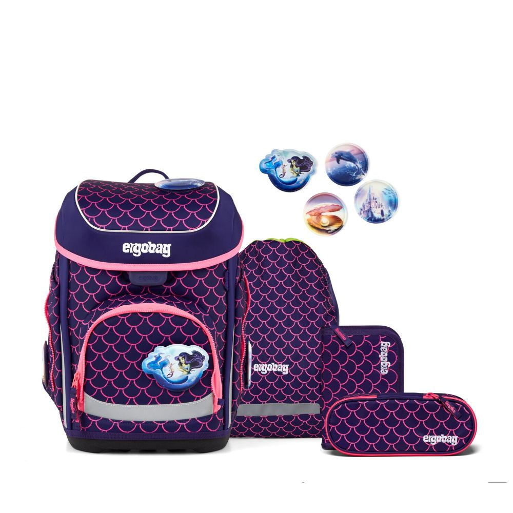 Ergobag Cubo PerlentauchBär Color Flash Edition Schulranzen Set 5tlg.