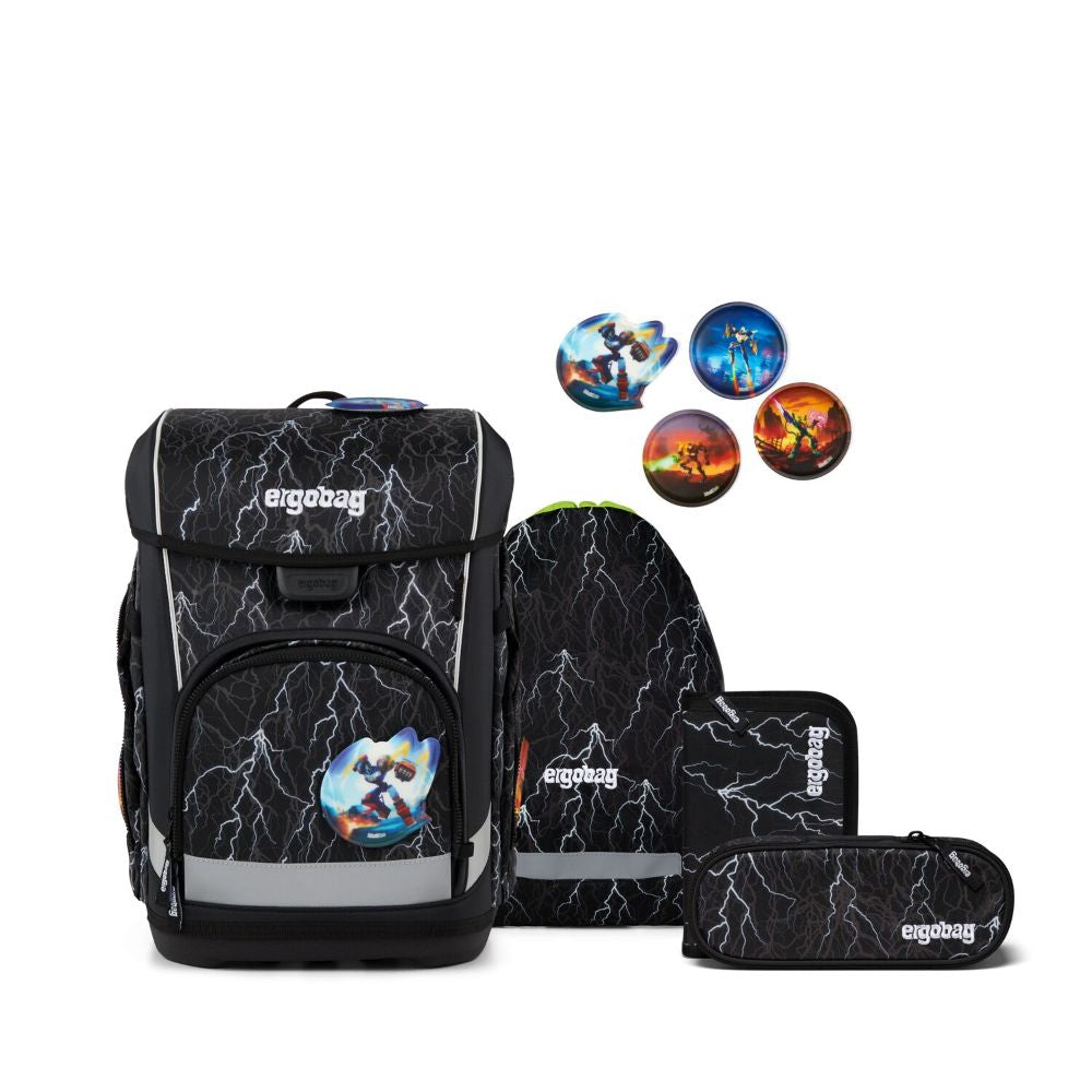 Ergobag Cubo Light Super ReflektBär Reflex Edition Schulranzen Set 5tlg.