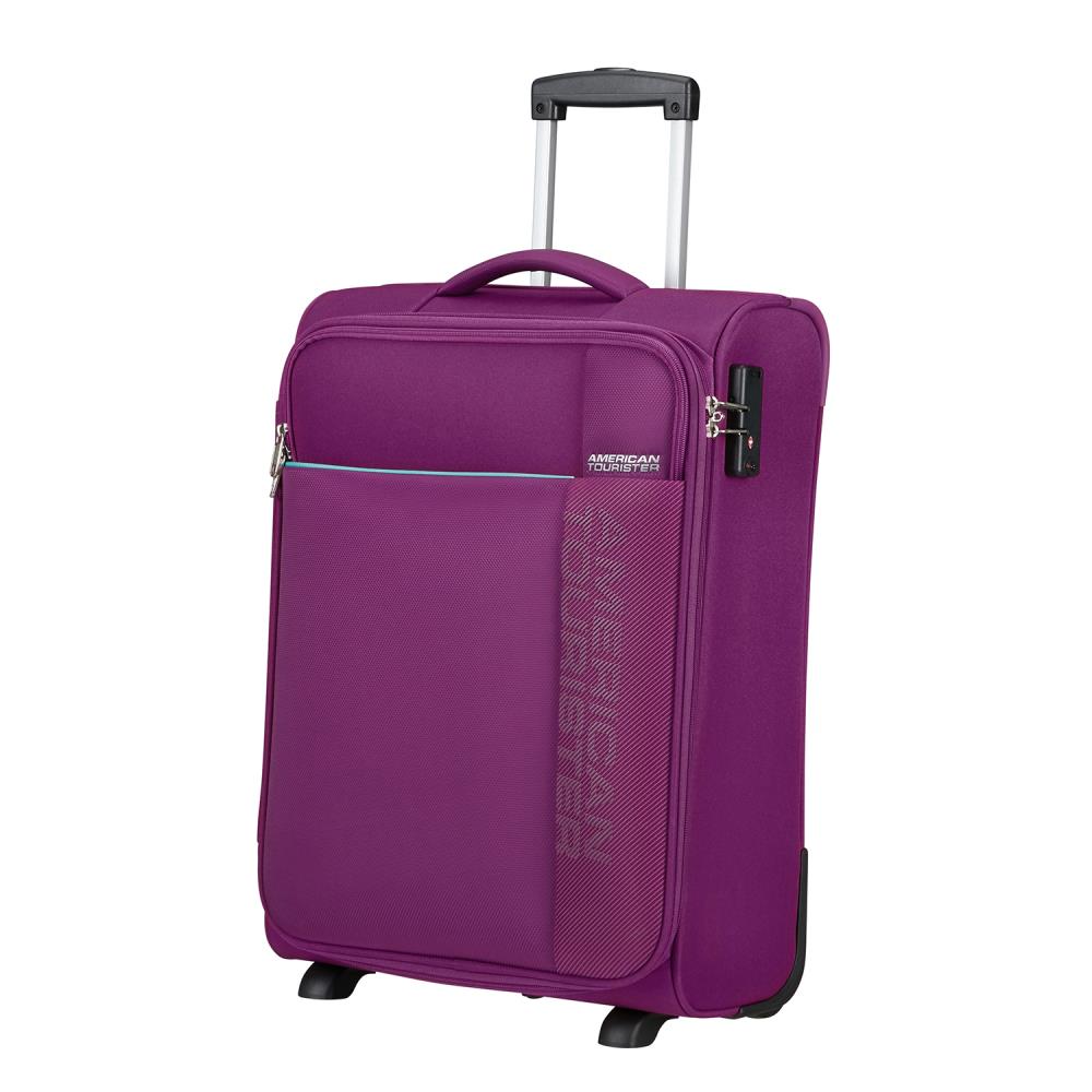 American Tourister Fun Cruise Deep Purple Aquamarine 4 Doppelrollen Trolley L 80cm