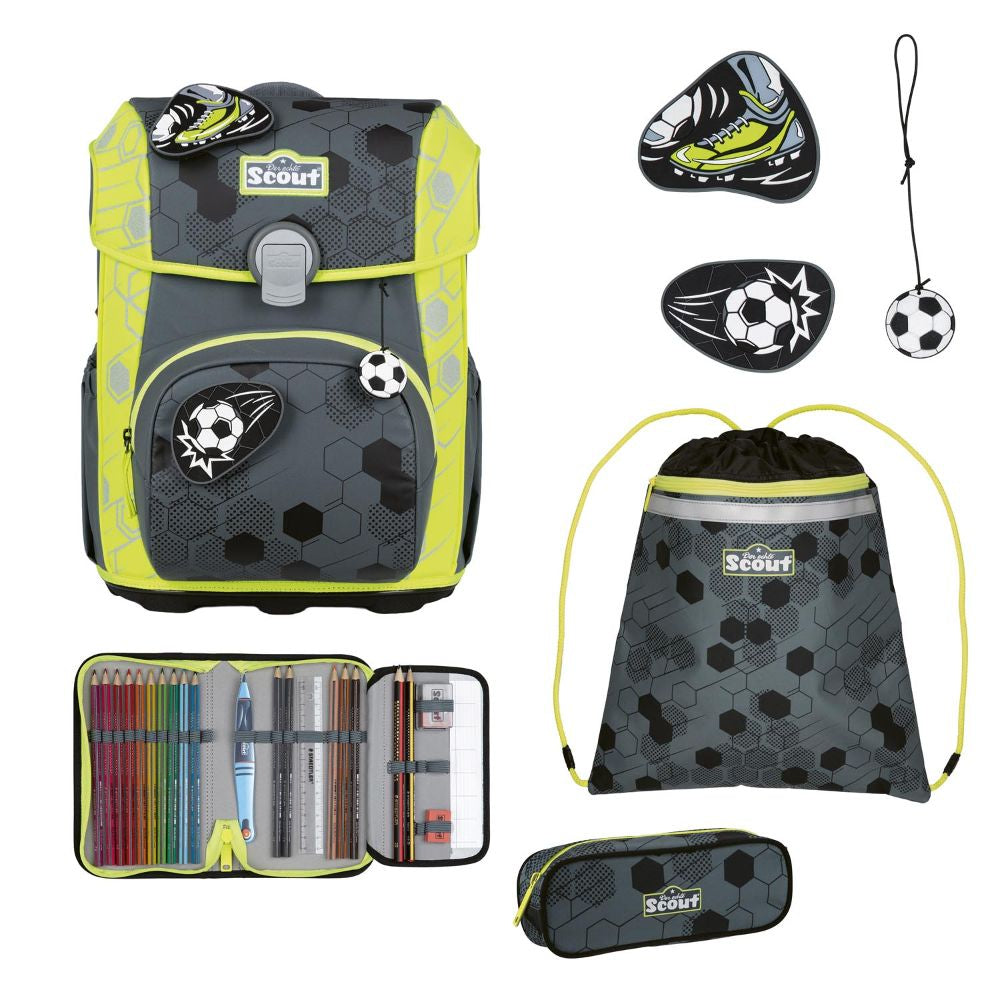 Scout Exklusiv Superflash Extreme Neo Soccer Star Schulranzen 4tlg.
