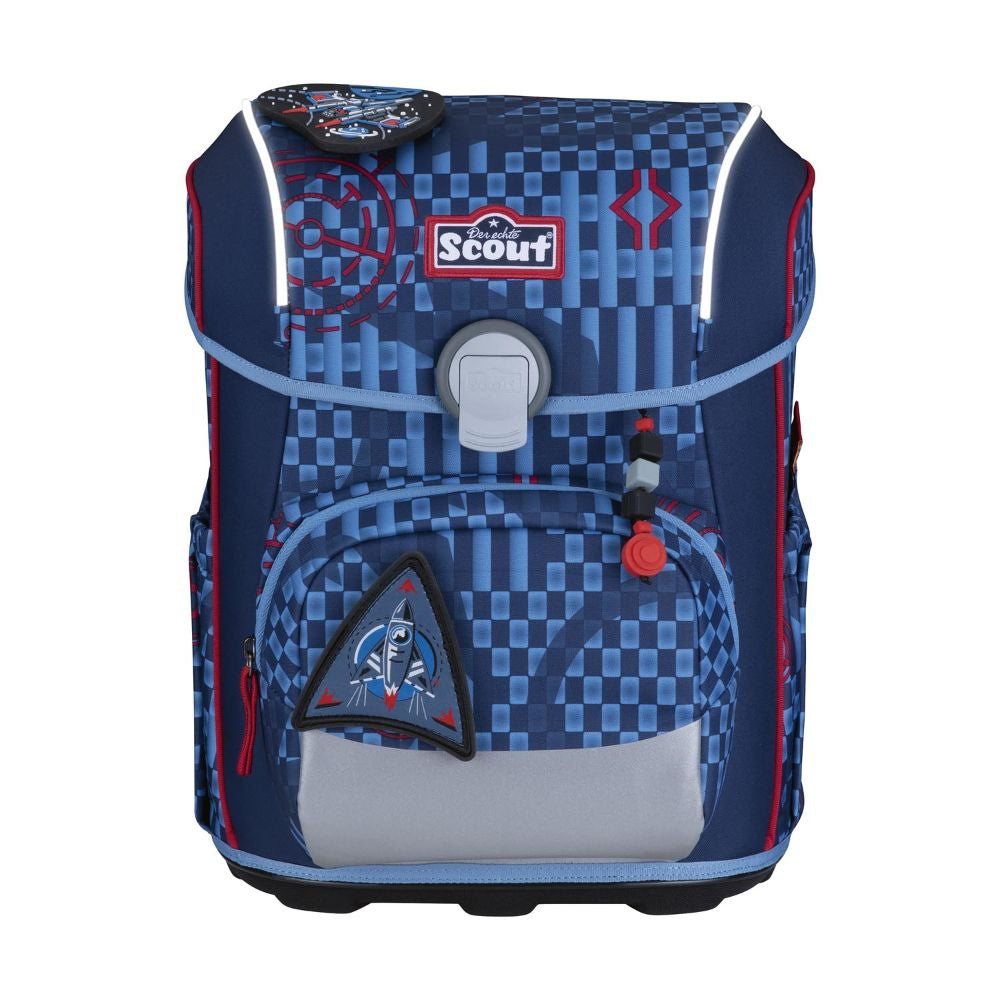 Scout Exklusiv Neo Safety Light Space Explorer Schulranzen Set 4tlg.