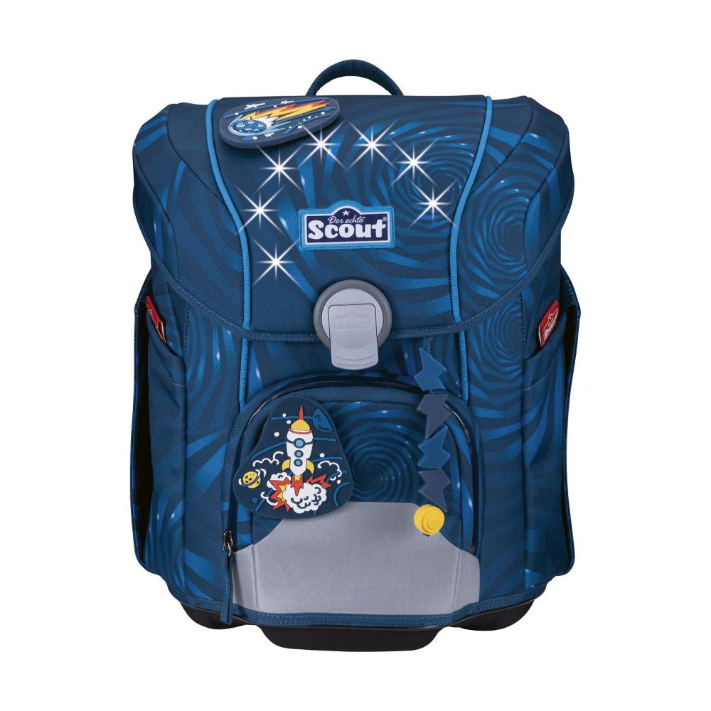 Scout Exklusiv LED Micro Rocket Rider Schulranzen Set 4tlg.