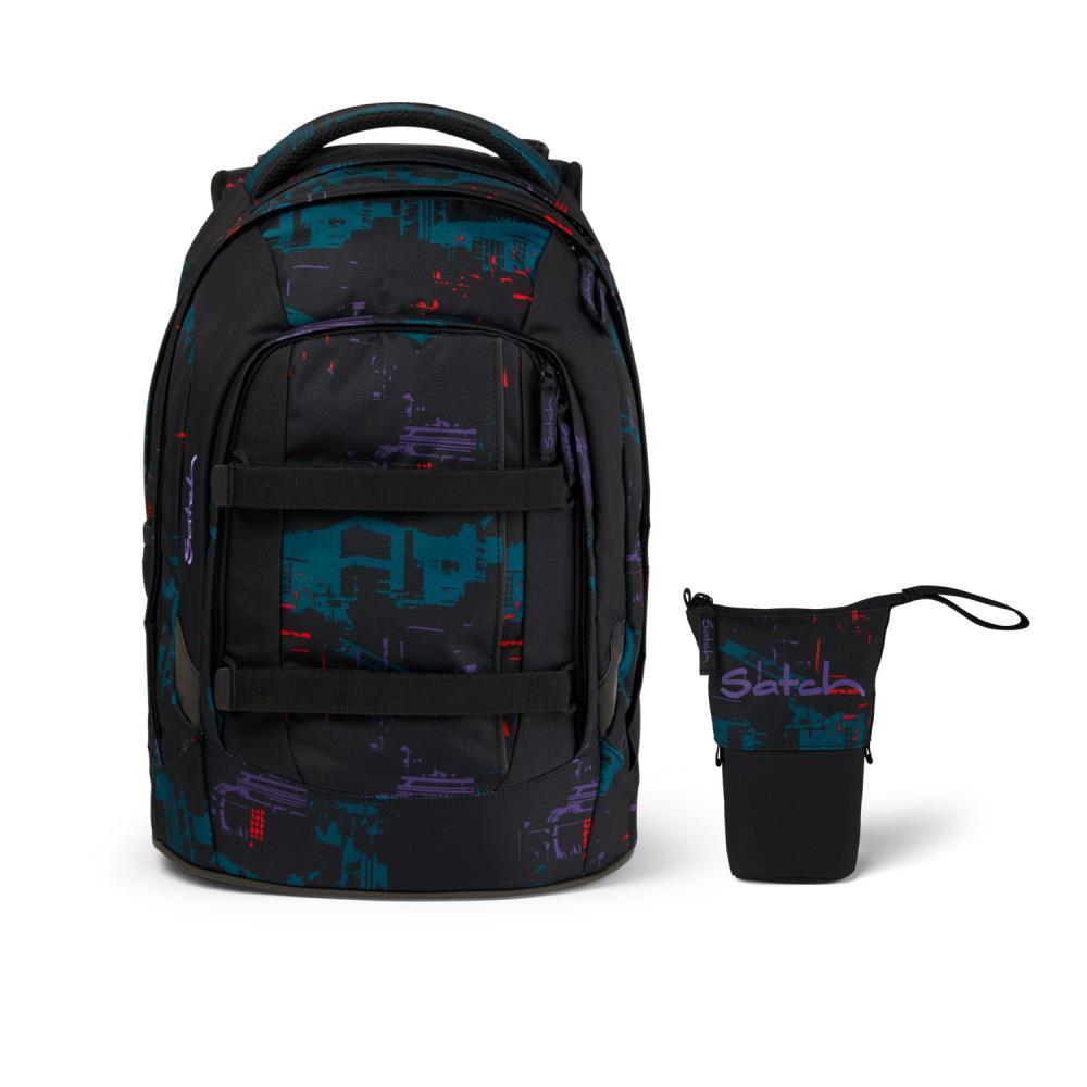 Satch Pack Night Vision Schulrucksack Set 2tlg.
