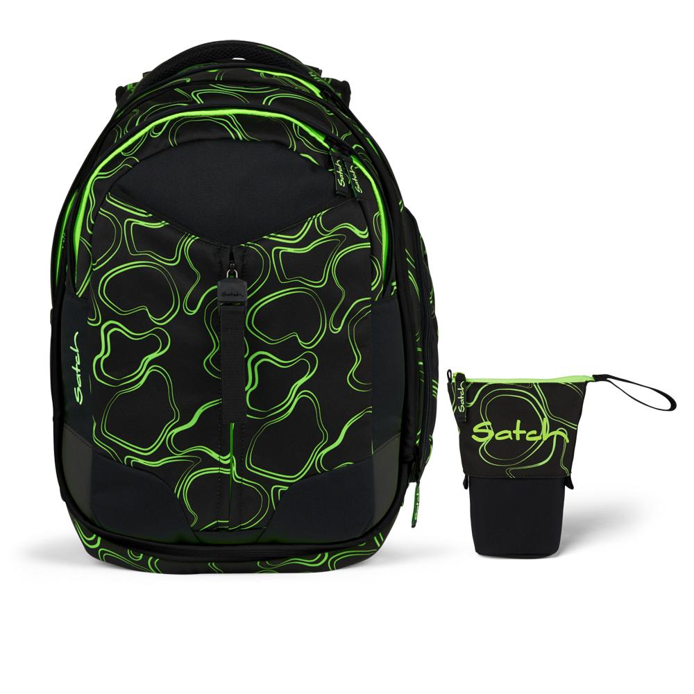 Satch Match Green Supreme Schulrucksack Set 2tlg.