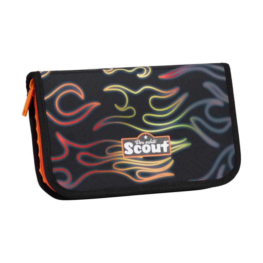 Scout Exklusiv Neo Safety Light Flames Schulranzen Set 4tlg.