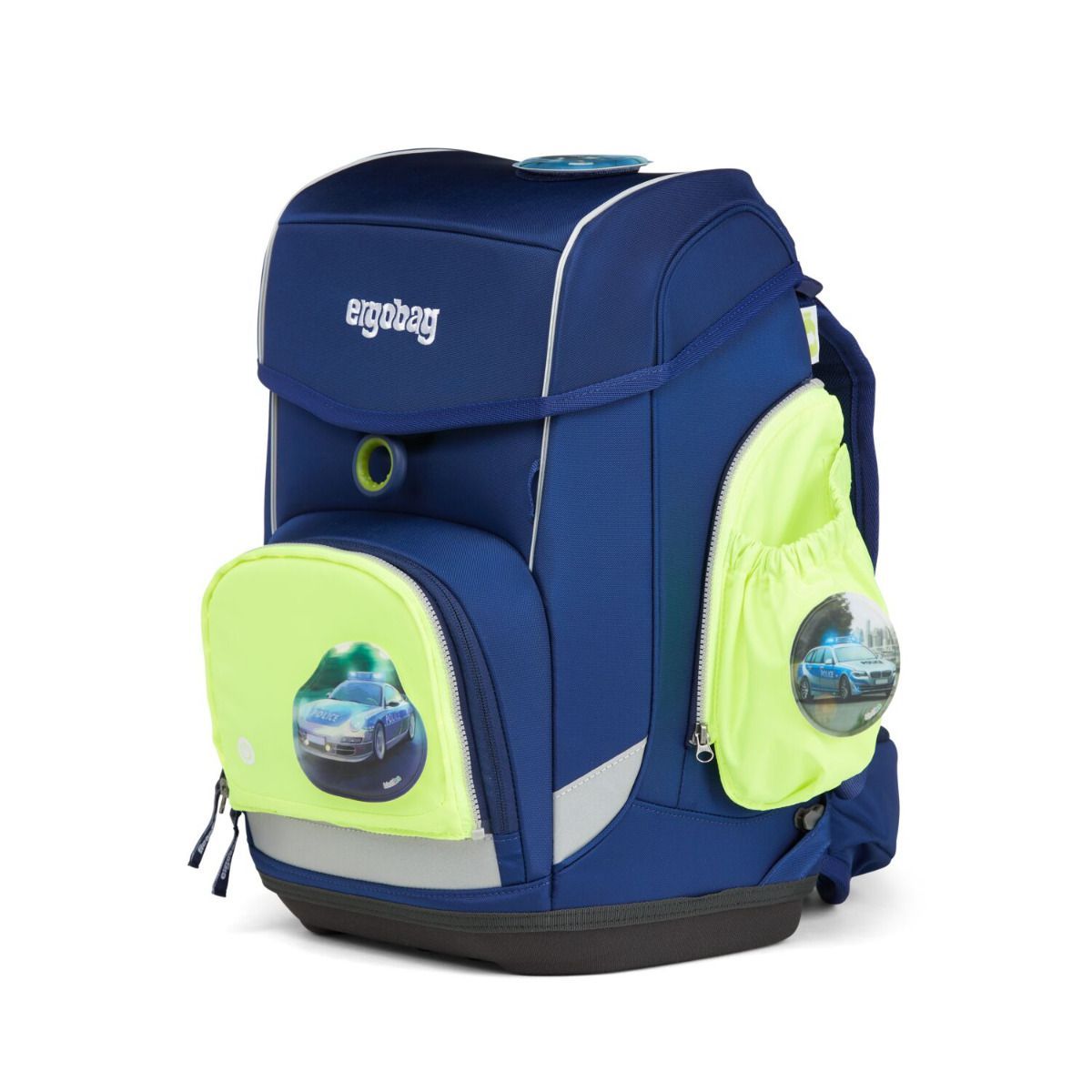 Ergobag LED Sicherheitsset Gelb Fluoreszierende Zip-Seitentaschen 3tlg.