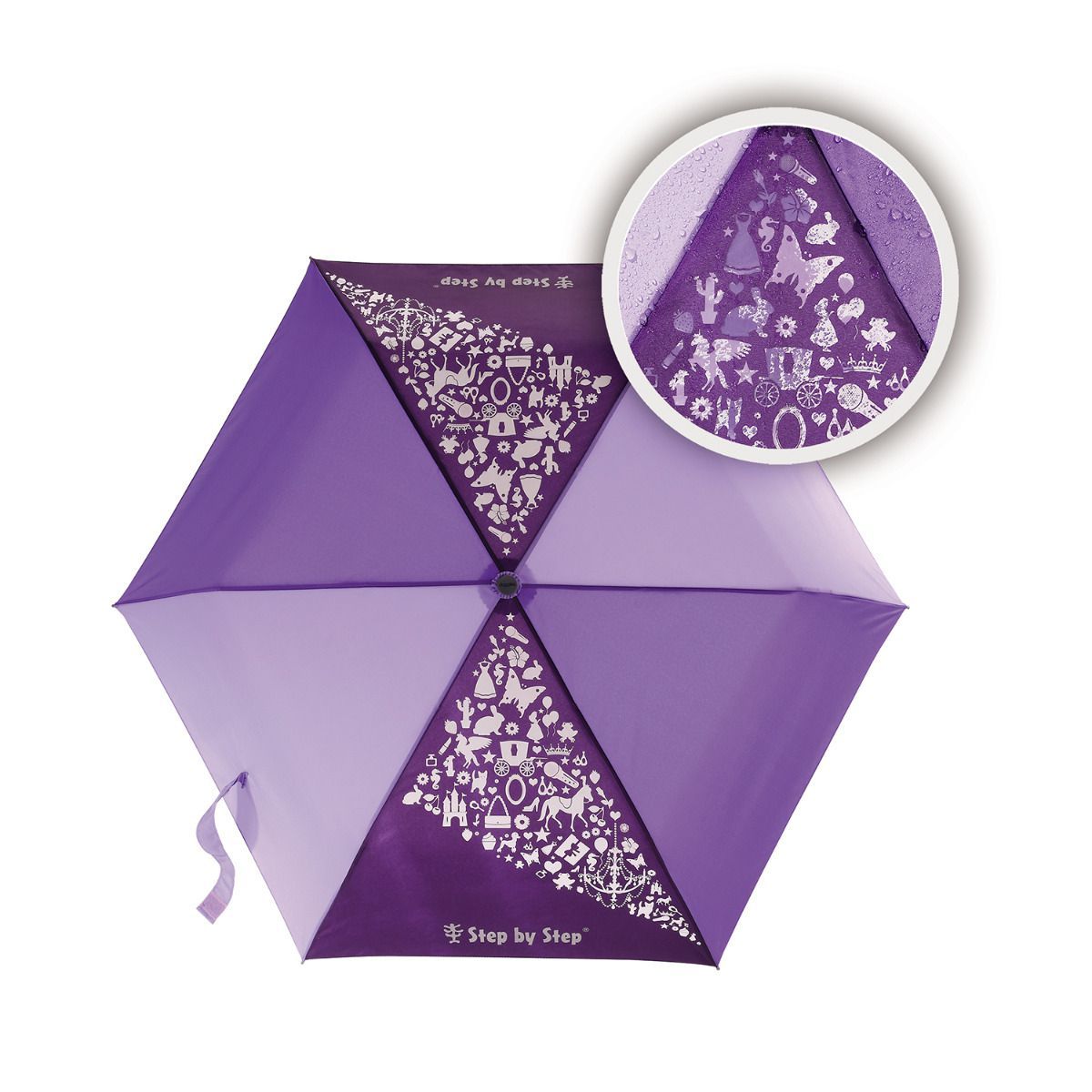 Step by Step Regenschirm Purple