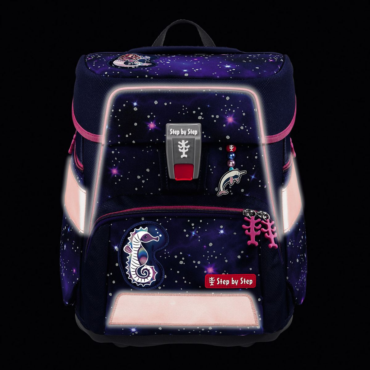 Step by Step Space Reflect Star Seahorse Zoe Schulranzen Set 5tlg.