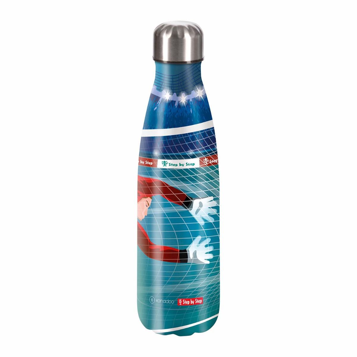 Step by Step Isolierte Edelstahl Trinkflasche Soccer Lars