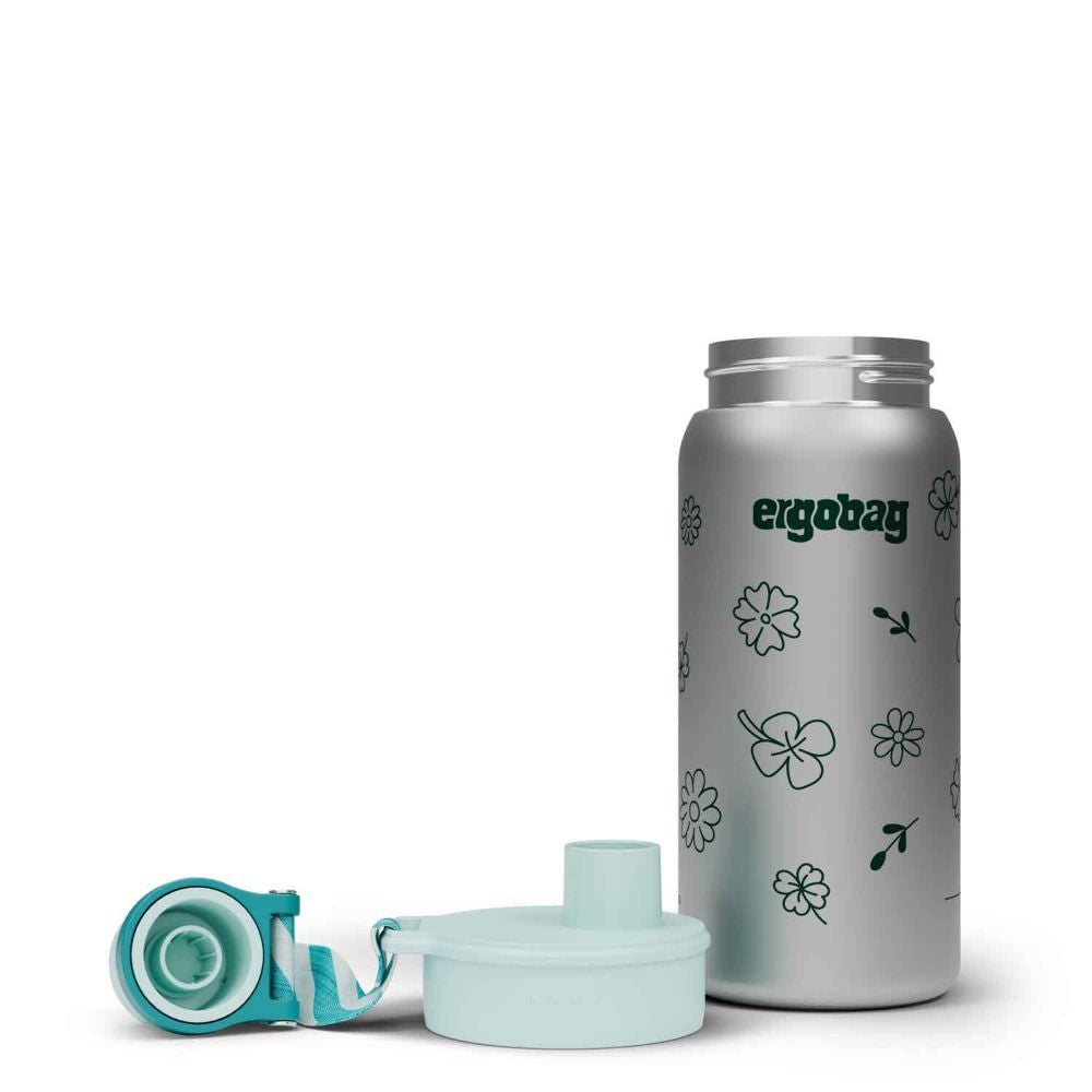 Ergobag Edelstahl Trinkflasche Blumen 0,5 l