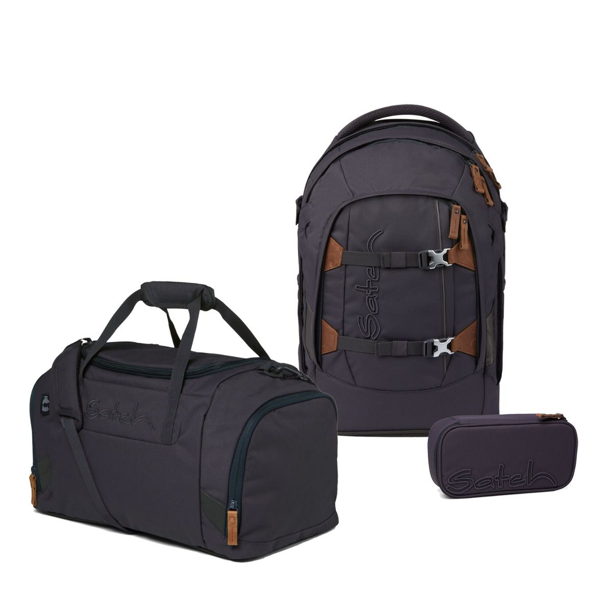 Satch Pack Nordic Grey Skandi Edition Schulrucksack Set 3tlg.