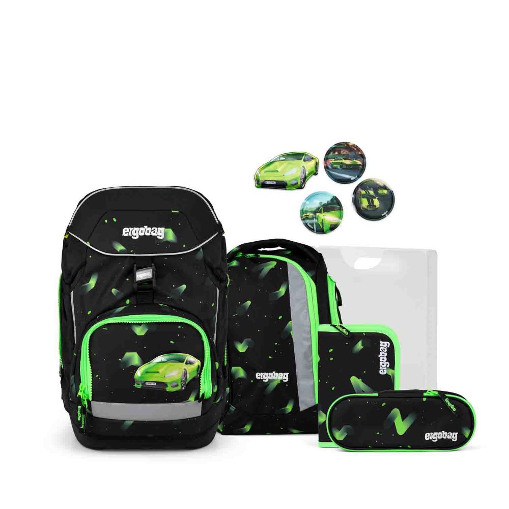 Ergobag Pack Übärholspur Color Flash Edition Schulrucksack Set 6tlg.
