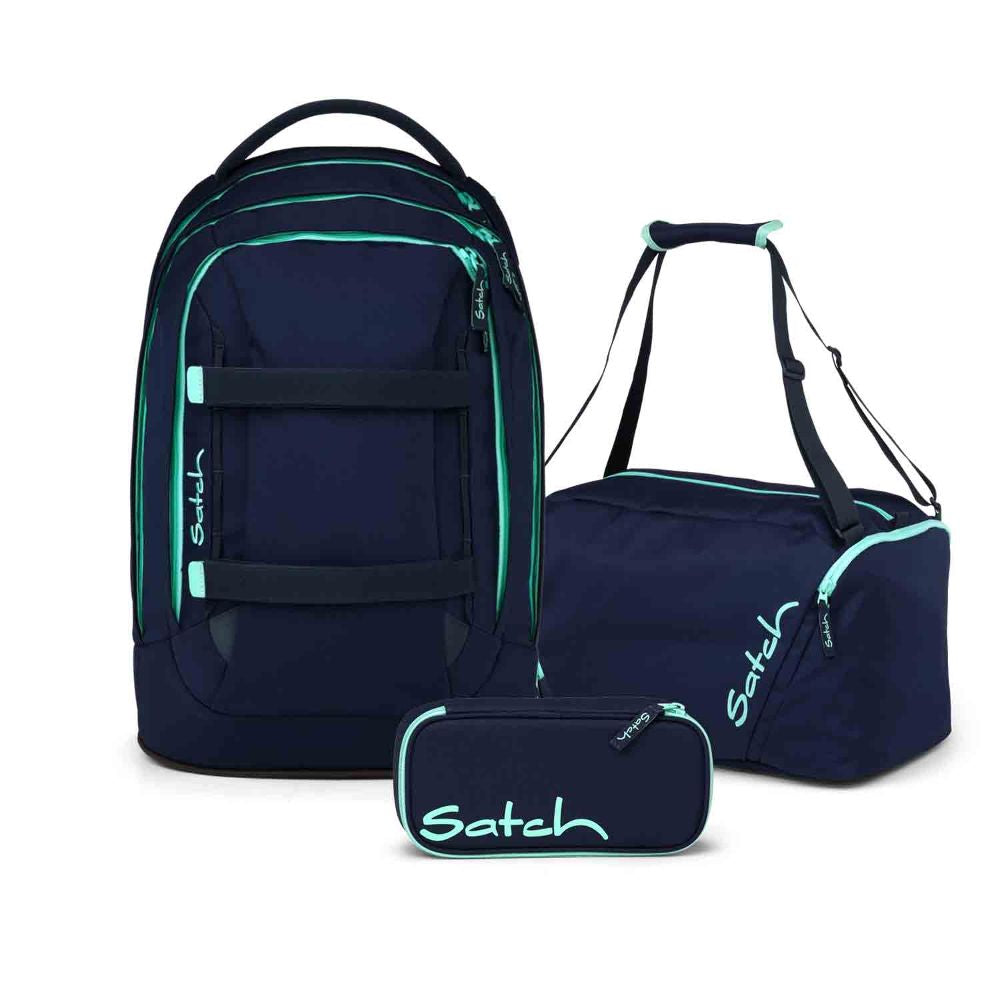 Satch Pack Ocean Mint Schulrucksack Set 3tlg.