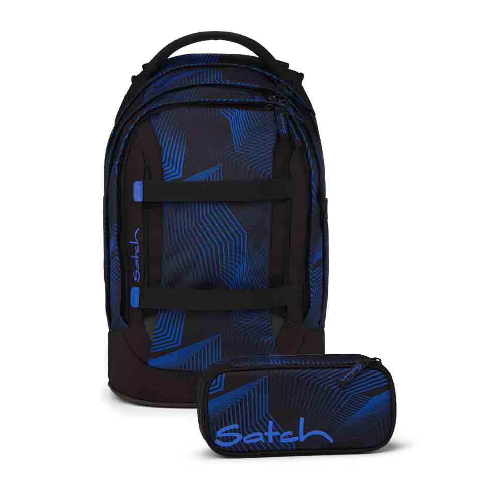 Satch Pack Seismic Blue Schulrucksack Set 2tlg.