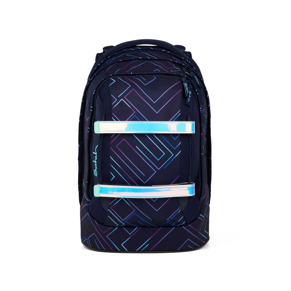 Satch Pack Purple Laser Pencil Slider Light Edition Schulrucksack Set 3tlg.