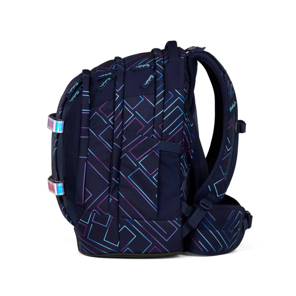 Satch Pack Purple Laser Pencil Slider Light Edition Schulrucksack Set 3tlg.