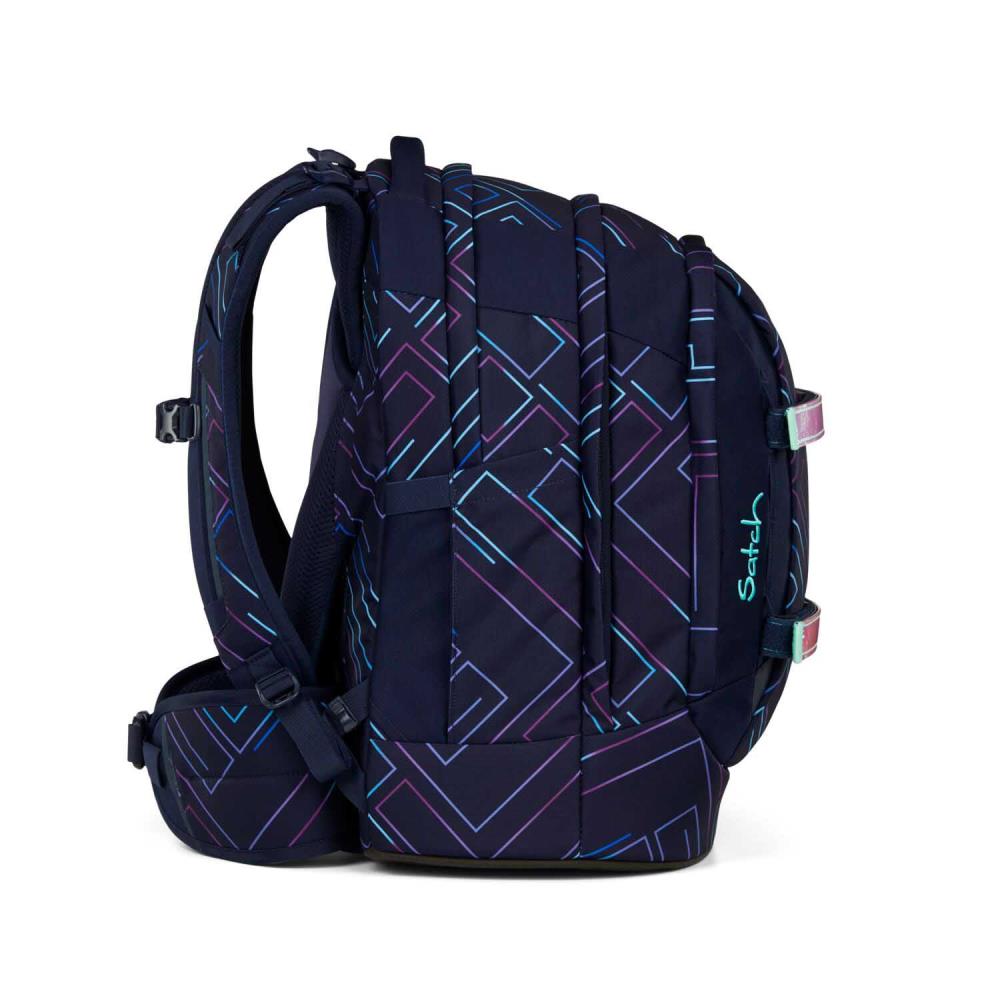 Satch Pack Purple Laser Schulrucksack Set 2tlg.