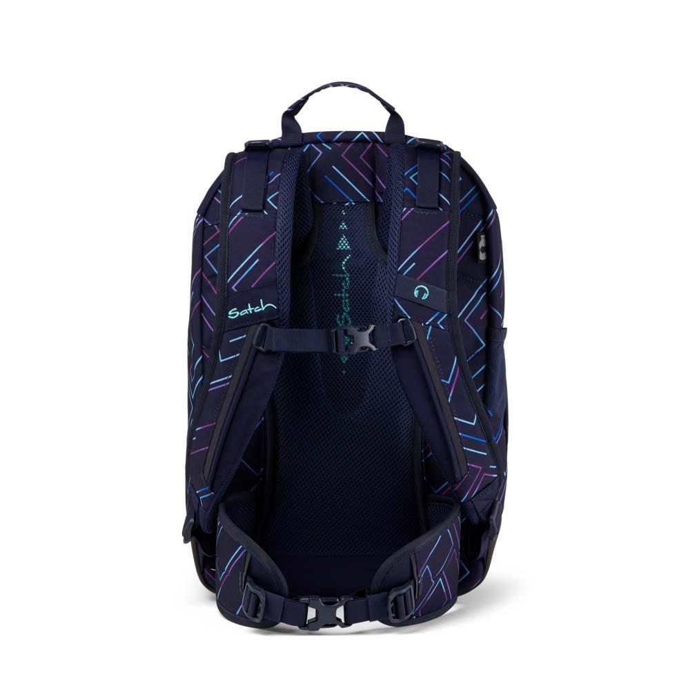 Satch Air Purple Laser Schulrucksack Set 2tlg.