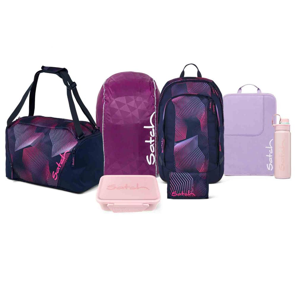 Satch Air Seismic Pink Kollektor Edition Schulrucksack Set 8tlg.
