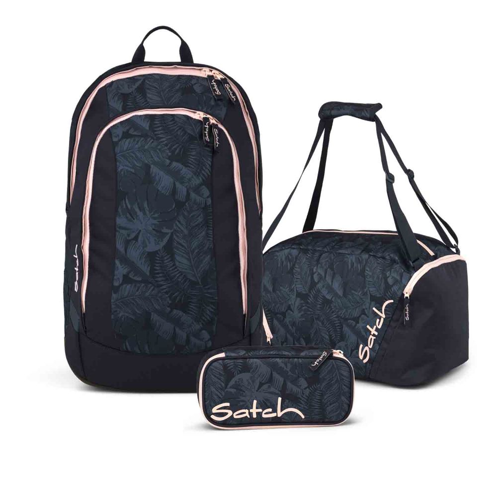 Satch Air Midnight Jungle Schulrucksack Set 3tlg.