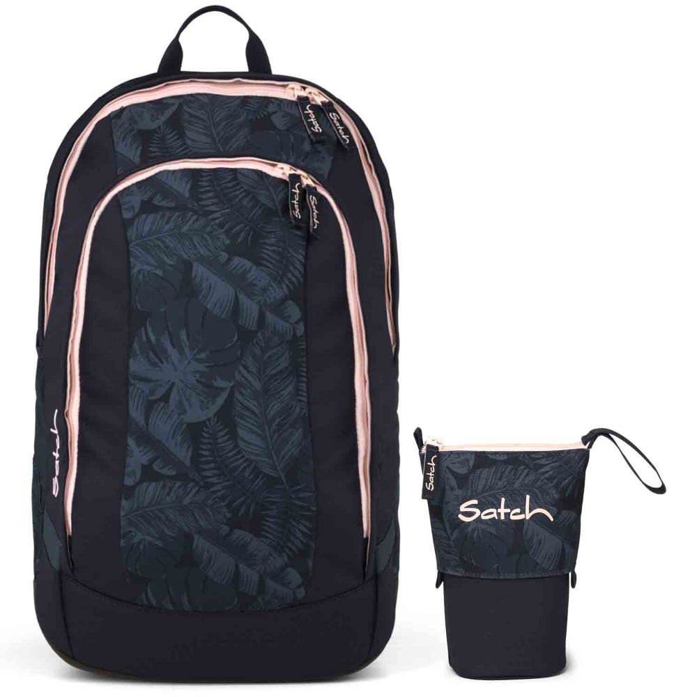 Satch Air Midnight Jungle Schulrucksack Set 2tlg.