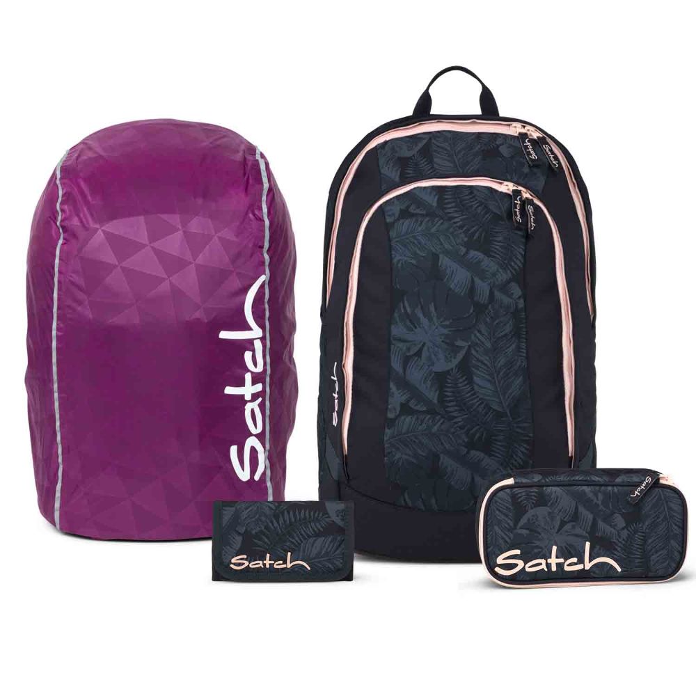 Satch Air Midnight Jungle Streetwalk Edition Schulrucksack Set 4tlg.
