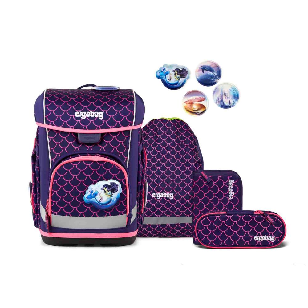 Ergobag Cubo Light PerlentauchBär Color Flash Edition Schulranzen Set 5tlg.