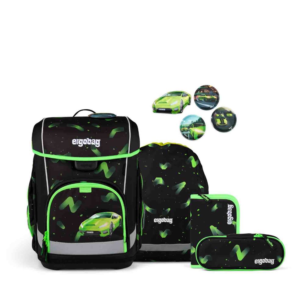Ergobag Cubo Light Übärholspur Color Flash Edition Schulranzen Set 5tlg.