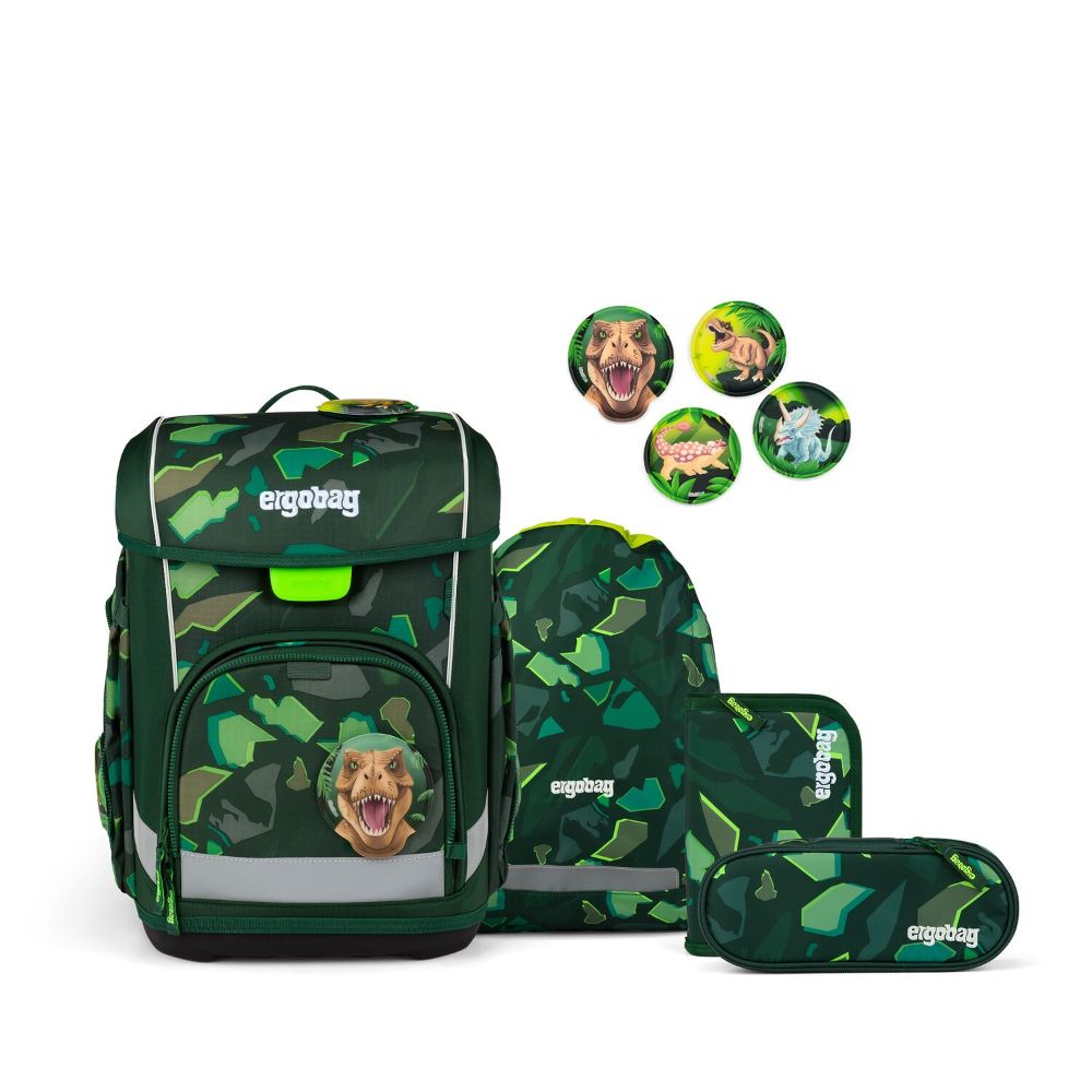 Ergobag Cubo Light DinosauriBär Schulranzen Set 5tlg.