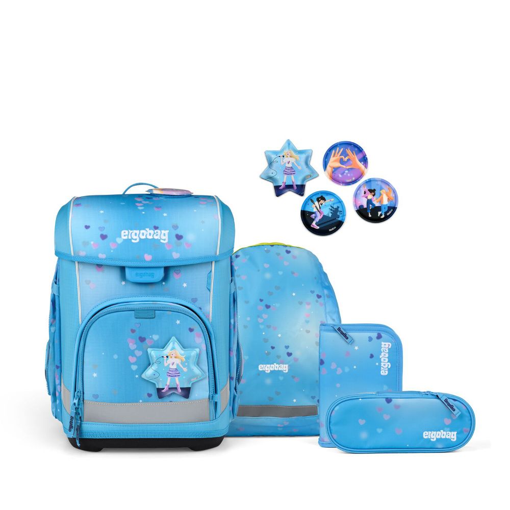 Ergobag Cubo Light BühnenfieBär Reflex Edition Schulranzen Set 5tlg.