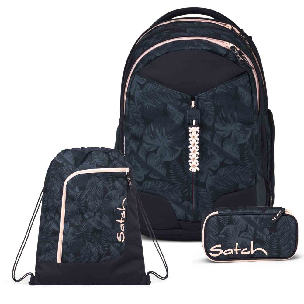 Satch Match Midnight Jungle Schulrucksack Set 3tlg.