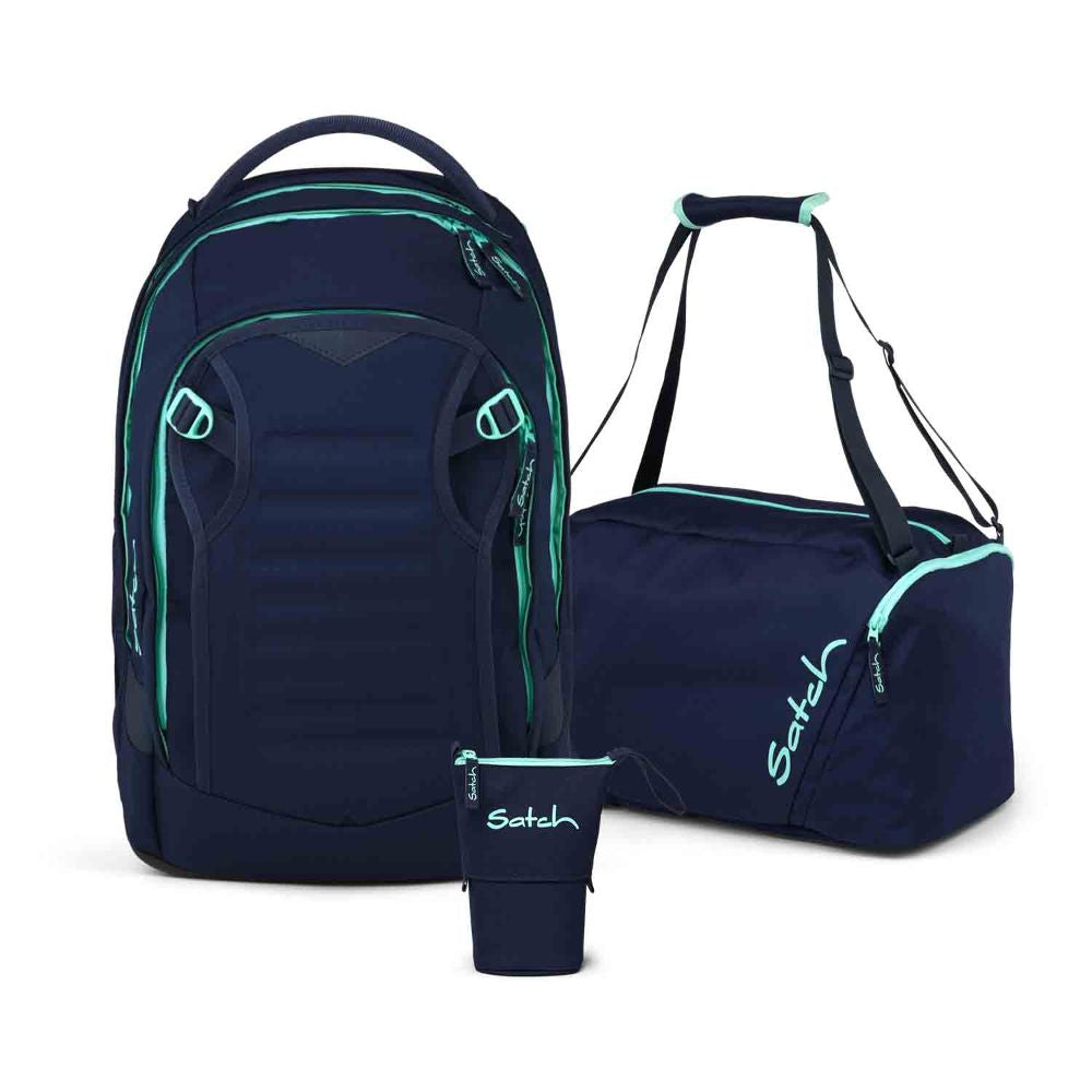 Satch Match Plus Ocean Mint Pencil Slider Edition Schulrucksack Set 3tlg.