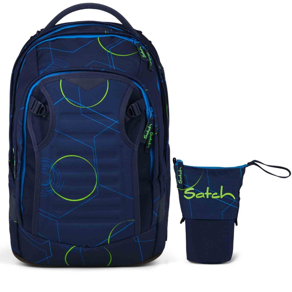 Satch Match Plus Blue Tech Schulrucksack 2tlg.