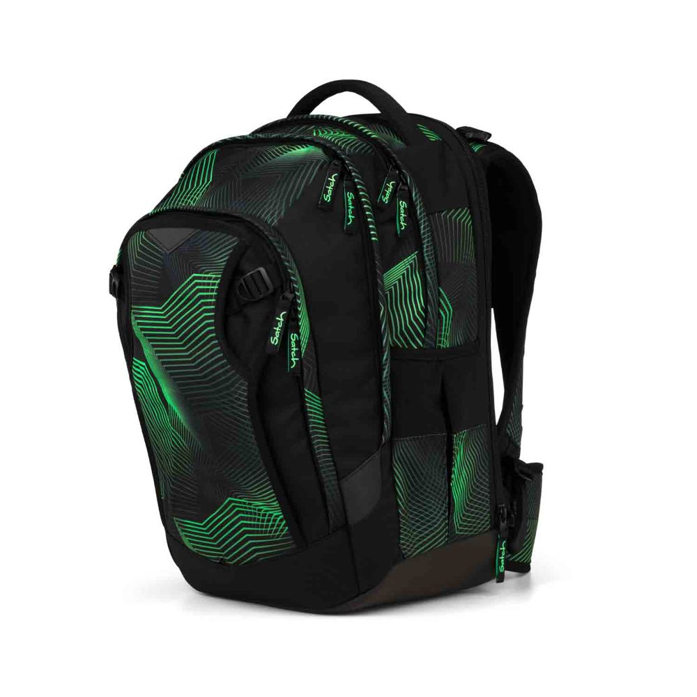 Satch Match Plus Seismic Green Schulrucksack Set 2tlg.