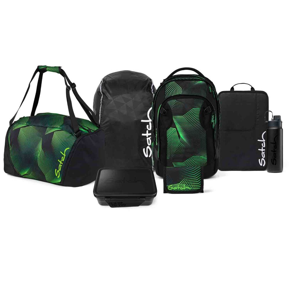 Satch Match Plus Seismic Green Kollektor Edition Schulrucksack Set 8tlg.